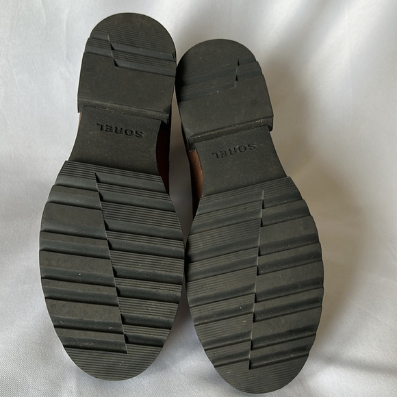 SOREL Emelie Il Waterproof Chelsea Brown Boot elastic side rubber sole Sz 8 - Picture 8 of 11